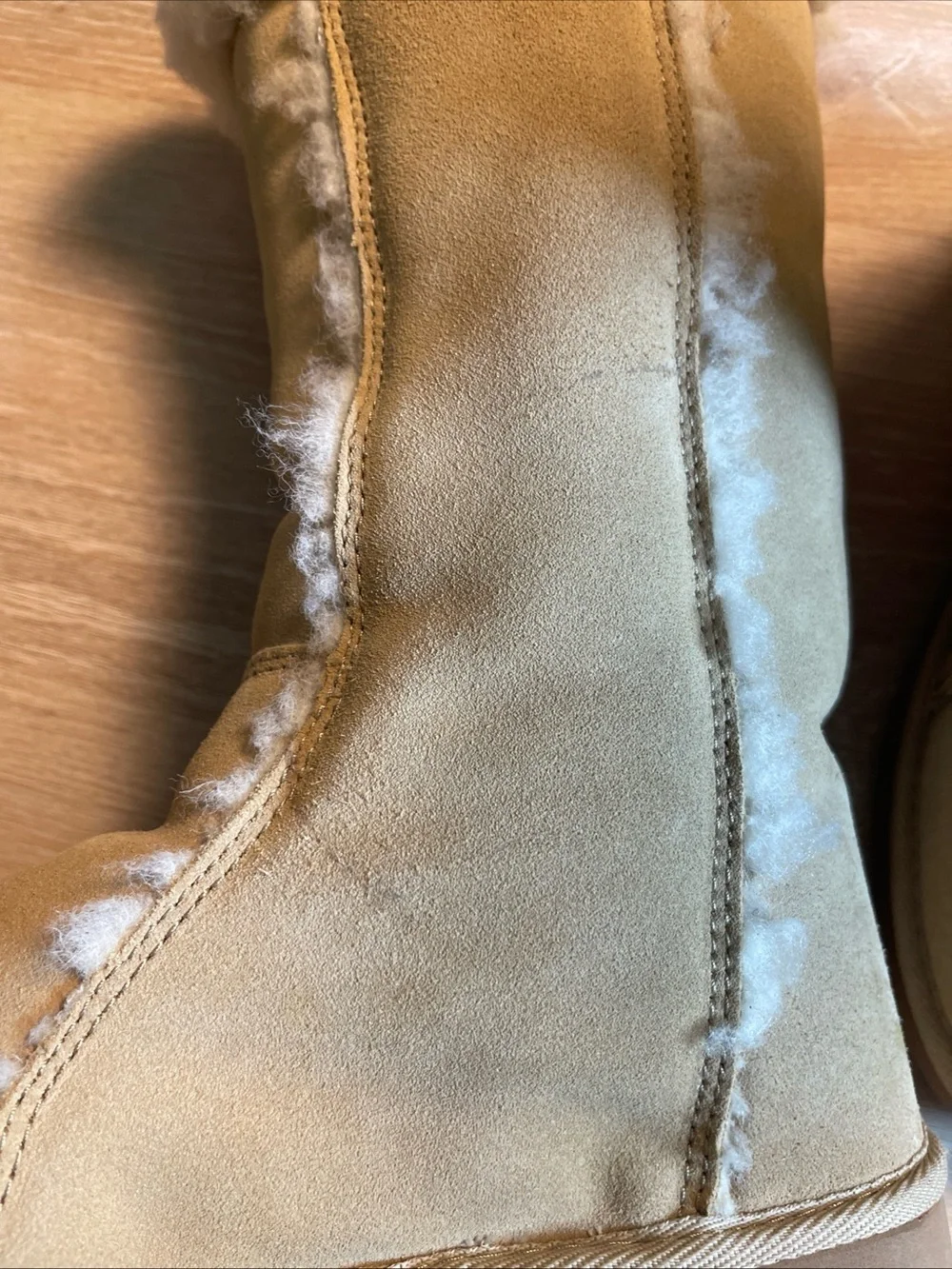 New EMU AUSTRALIA Tan Beige Suede Wool Pull On Boots Winter Snow Ugg like style
